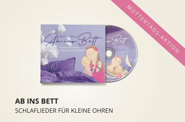 Vorschaubild zu Schlaflieder-CD "Ab ins Bett" + Signatur